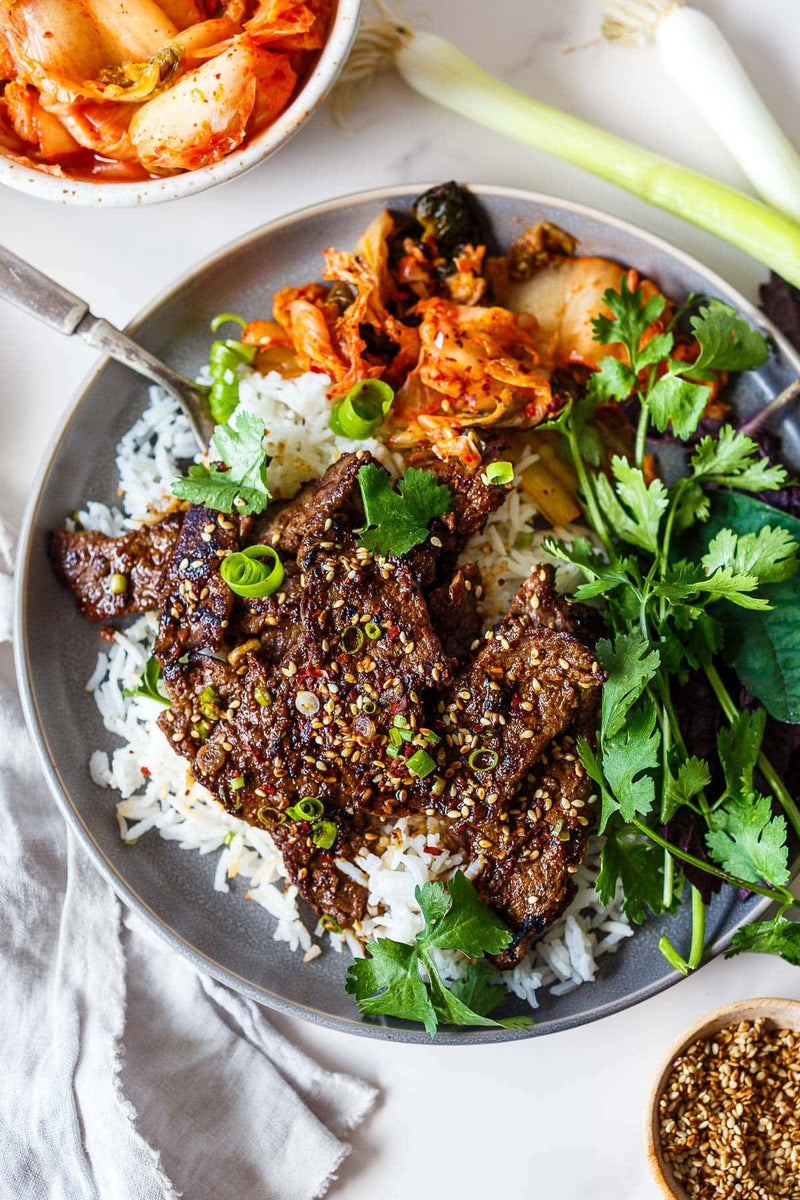Korean Inspired Beef In Bulgogi Sauce Gf
