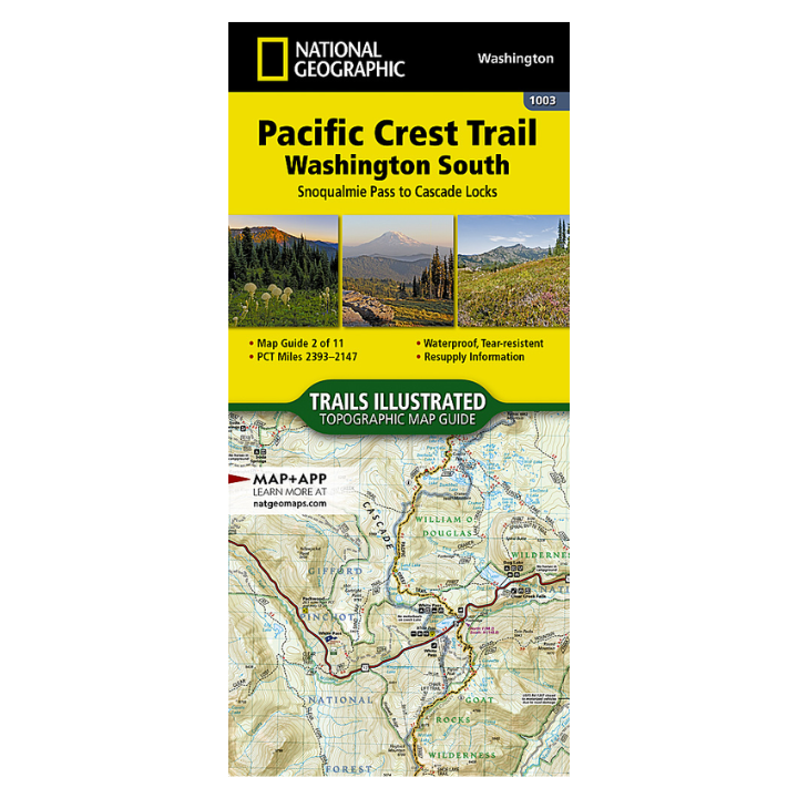Pacific Crest Trail Washington South Map Snoqualmie Pass To Cascade Locks