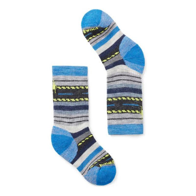Smartwool Kids' Hike Full Cushion Margarita Crew Socks - Laguna Blue