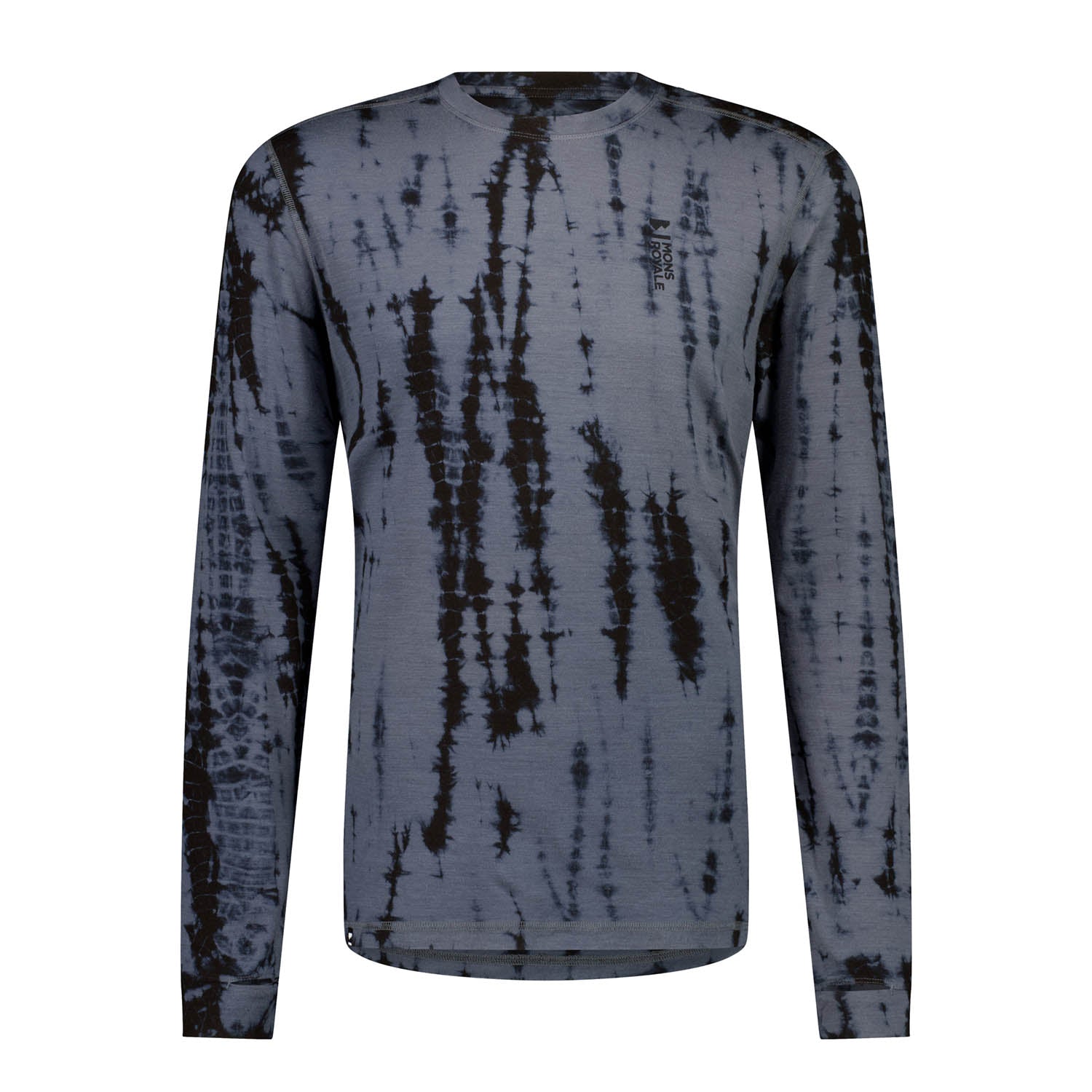 Mens Cascade Merino Flex 200 Ls Garment Dyed - Grey Tie Dye