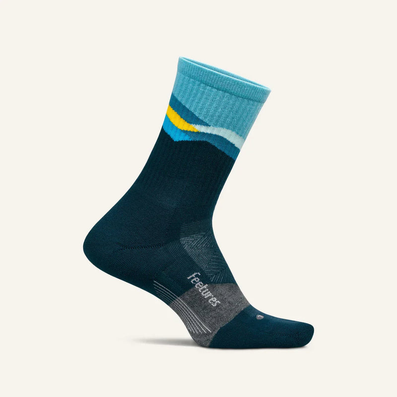 Elite Trail Mini Crew Max Cushion Socks - Mountain High Blue