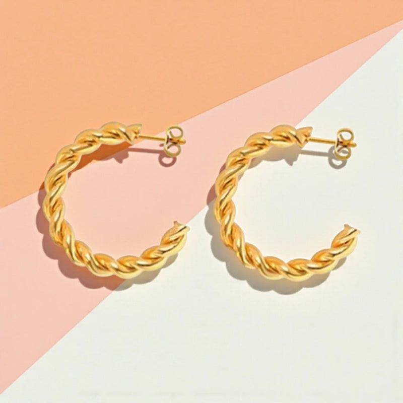 Twisted Hoop Earrings