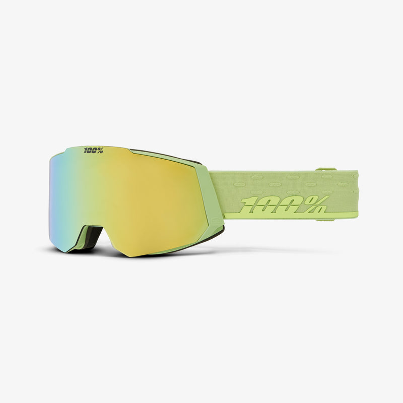 100% Snowcraft Hiper Goggles - Black / Green w/ Mirror Green Lens