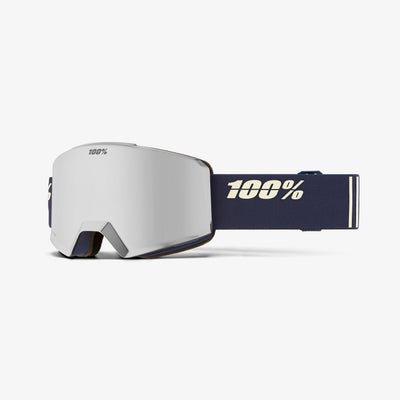 100% Norg Hiper Goggles - Black / Silver w/ Mirror Silver Lens