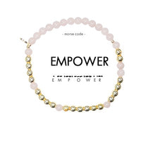 Morse Code Bracelet - Pink / Goldstone