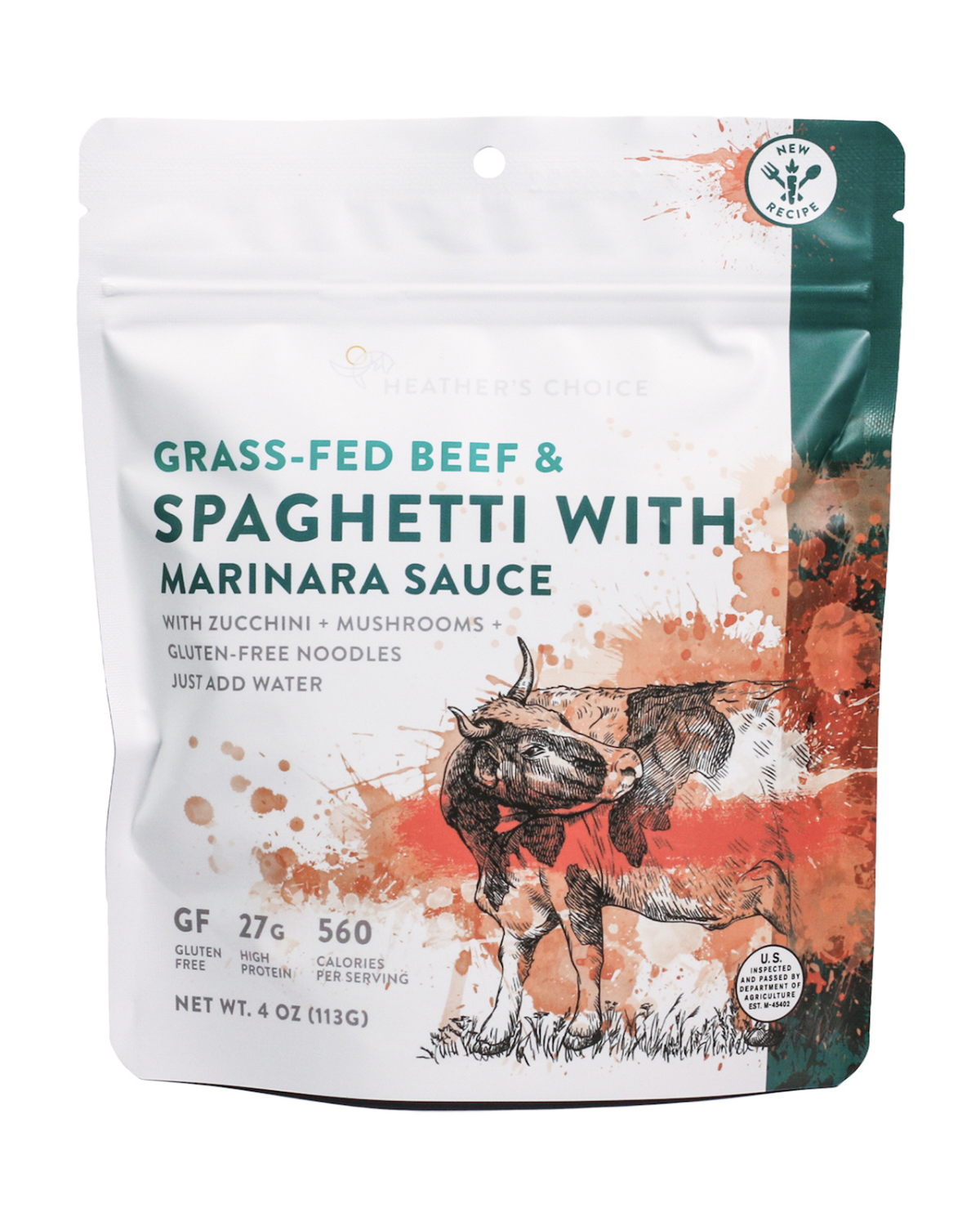 Heather's Choice Grass-Fed Beef Marinara with Spaghetti