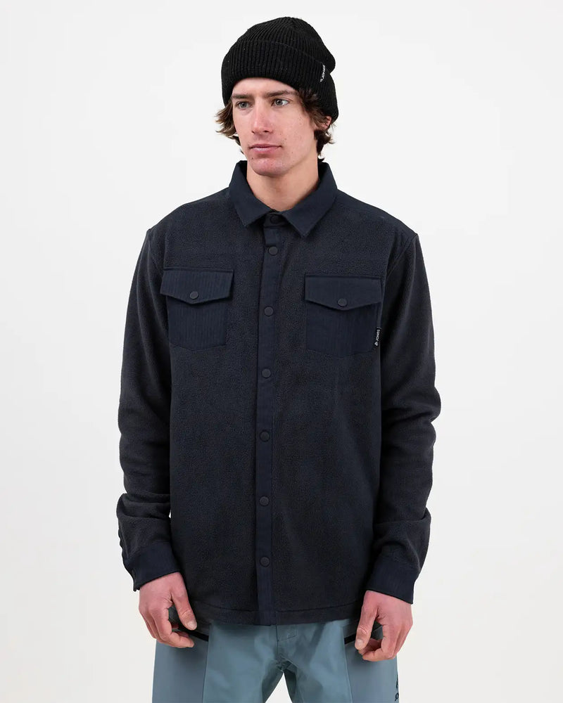Jones Snowboards December Fleece Shirt - Stealth Black