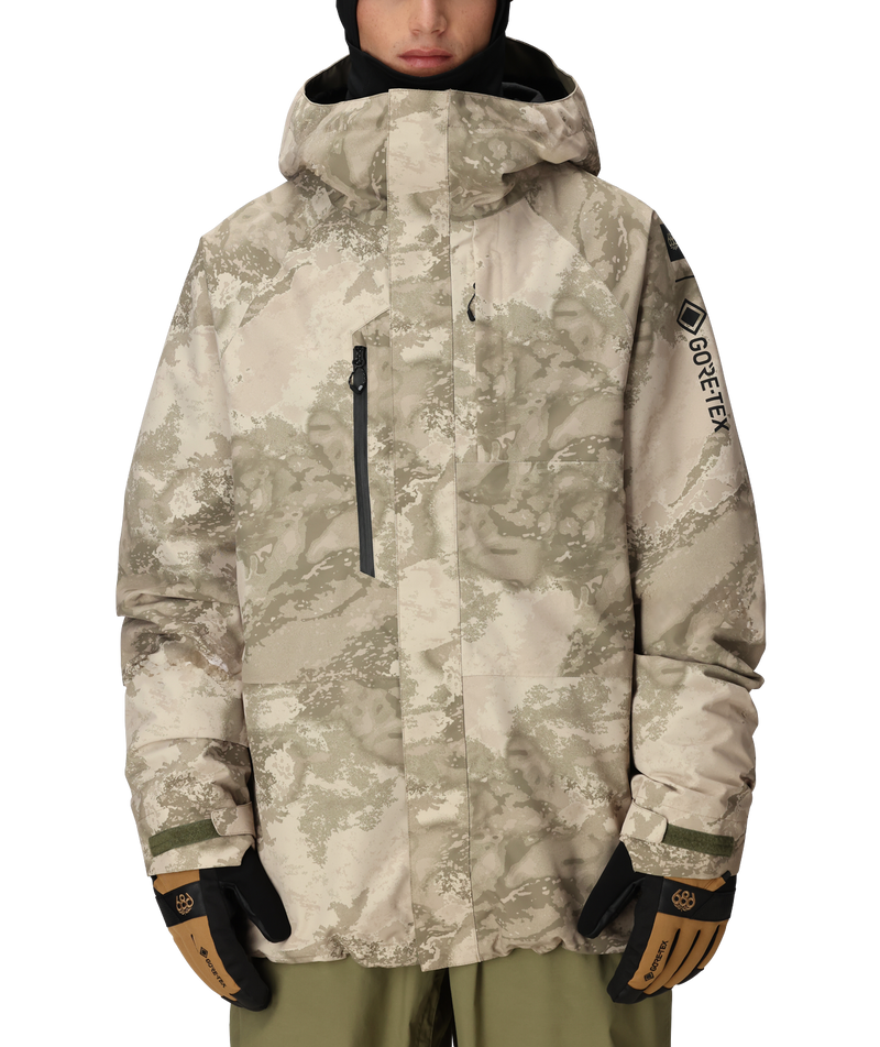 Mens Gore Tex Core Shell Jkt - LIMESTONE HEMISPHERE PRINT