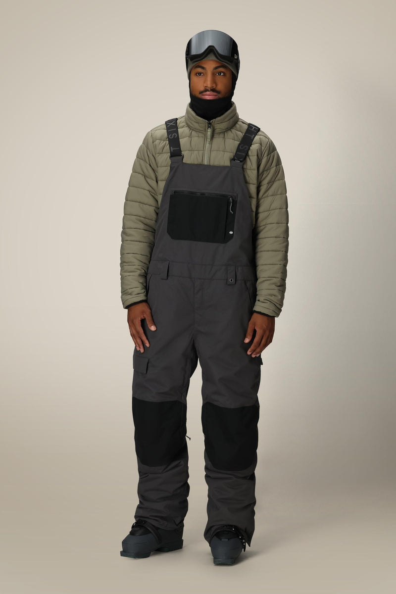 686 MENS HOT LAP INSULATED BIB - CHARCOAL COLORBLOCK