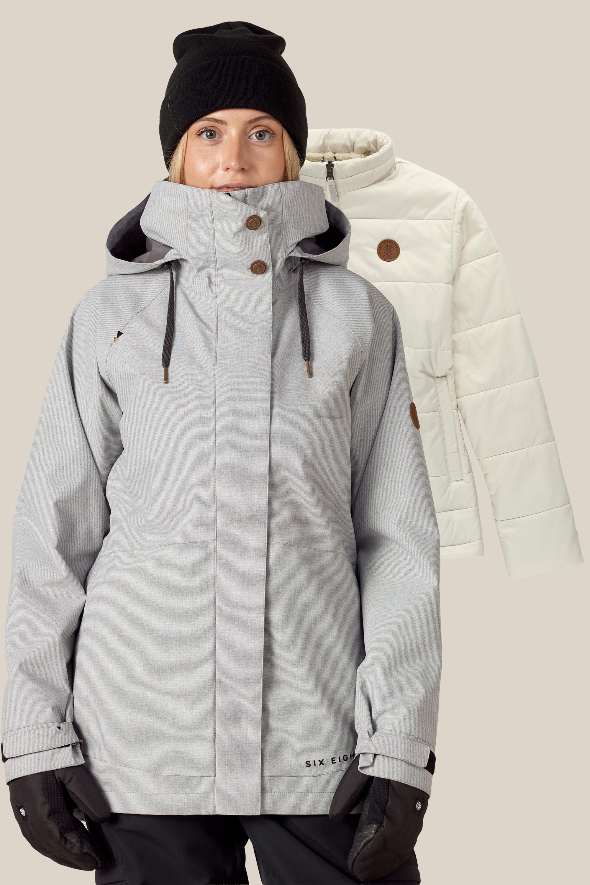 Wmns Smarty Spellbound Jacket - LIMESTONE DOBBY