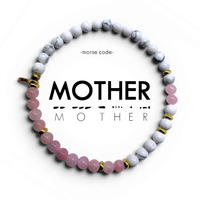 Ethic Goods Morse Code Bracelet — Mother, Pink / Marble