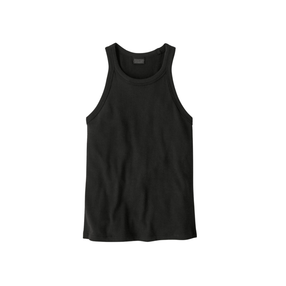 Womens Rib Knit Tank - Black