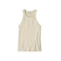 Womens Rib Knit Tank - White