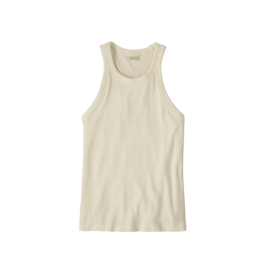 Womens Rib Knit Tank - White