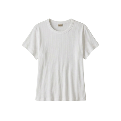 Womens Rib Knit Top - White