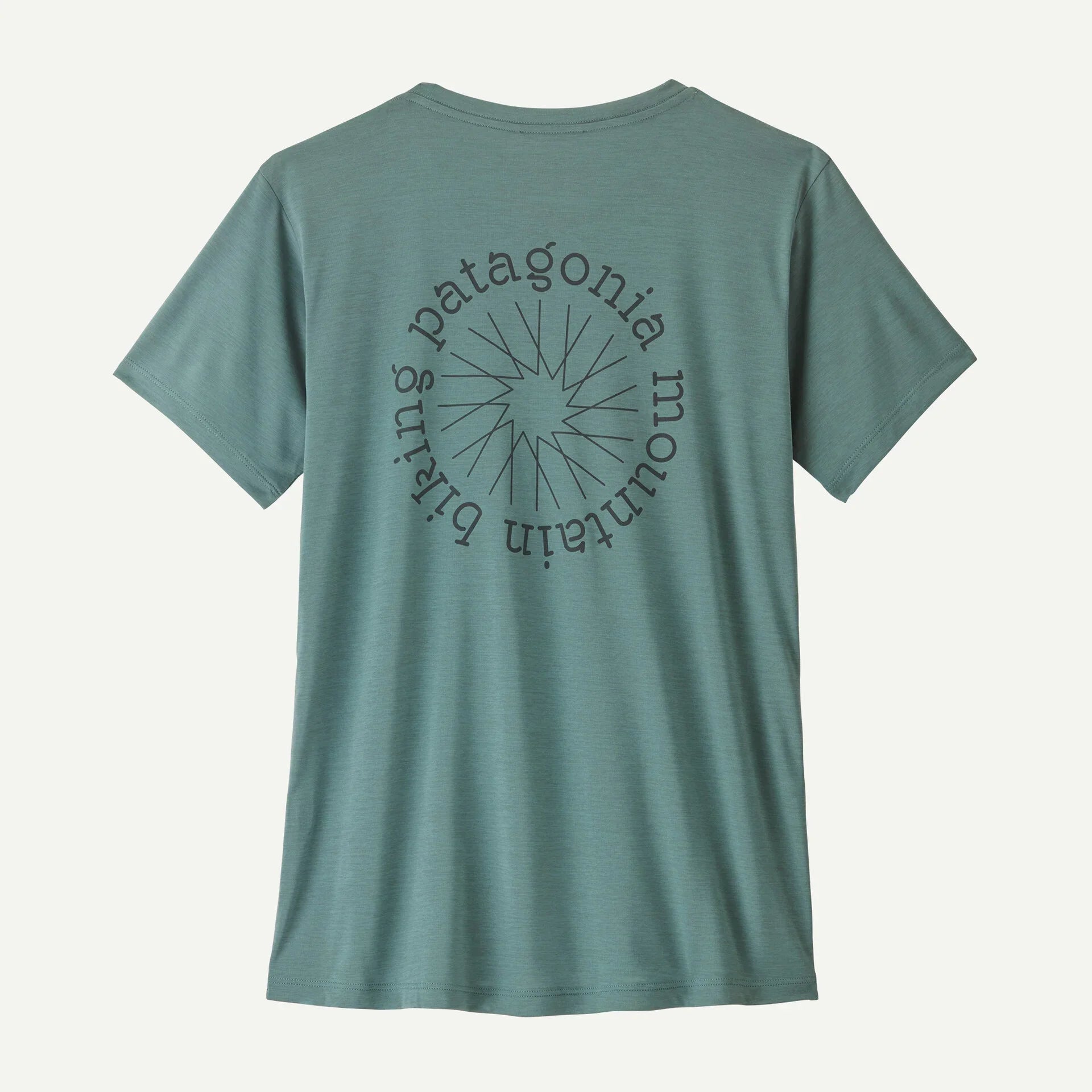 Womens Cap Cool Daily Shirt - Spoke Stencil Blue Sage - Light Blue Sage X-Dye