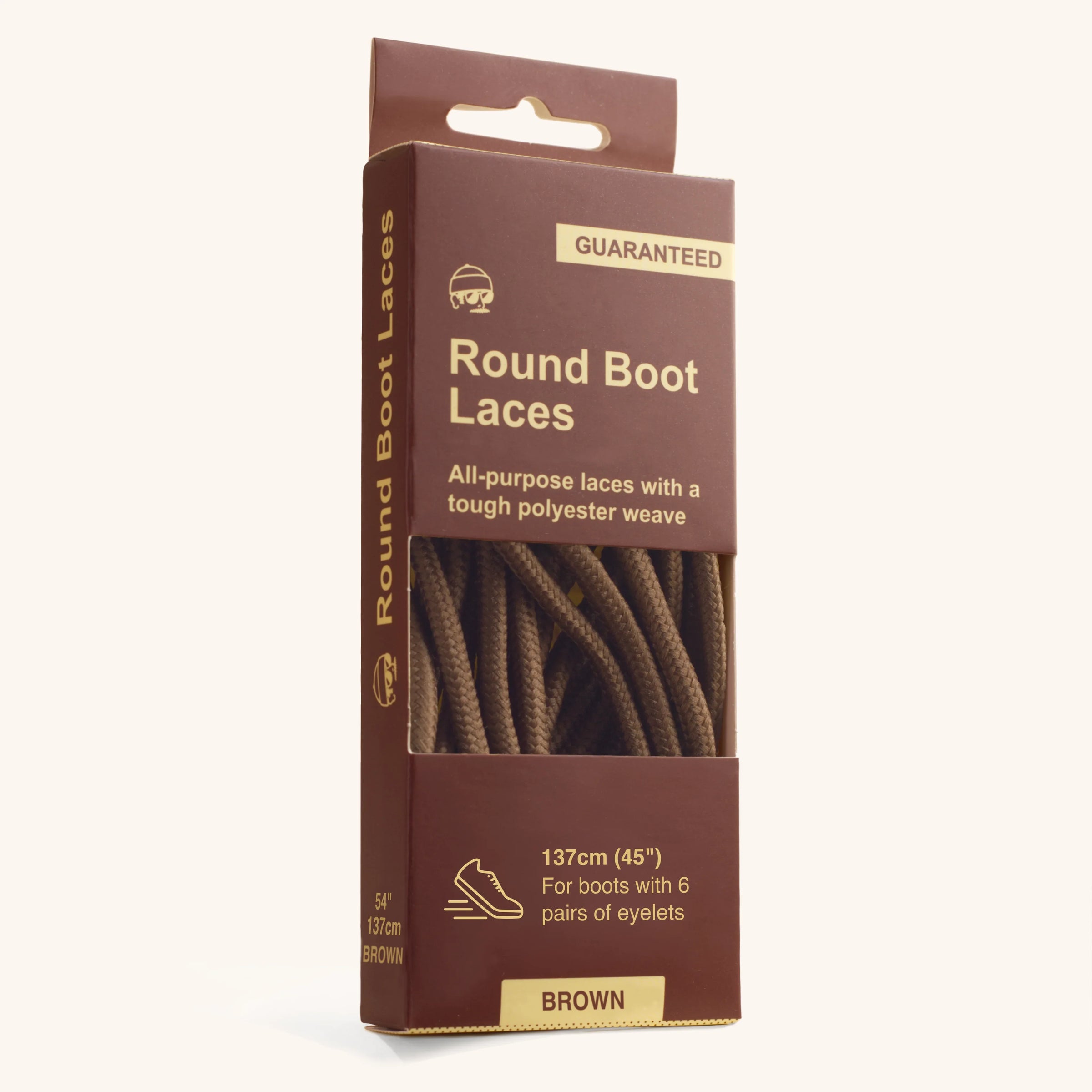 Round Boot Laces - Brown