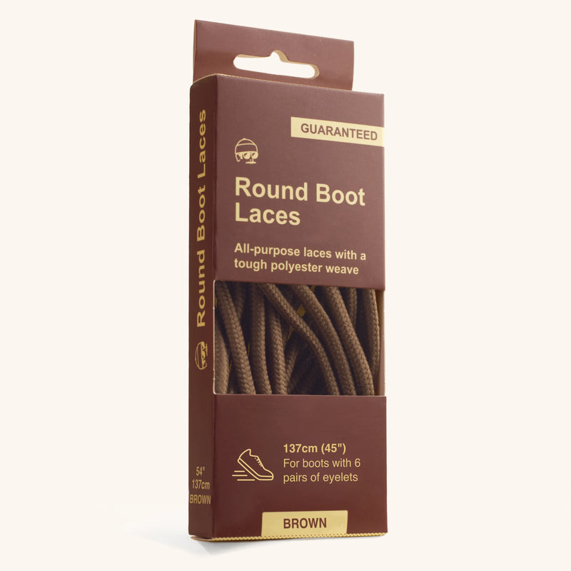 Round Boot Laces - Brown