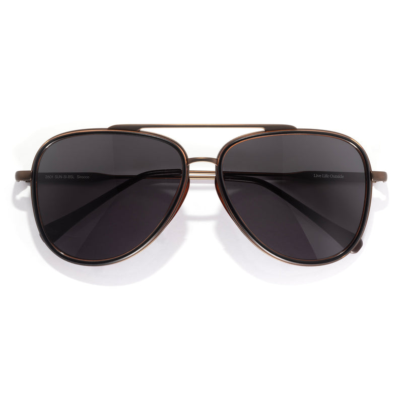 Sirocco Sunglasses - Black Copper Slate