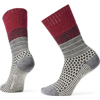 Everyday Popcorn Cable Crew Socks 1 - Tibetan Red