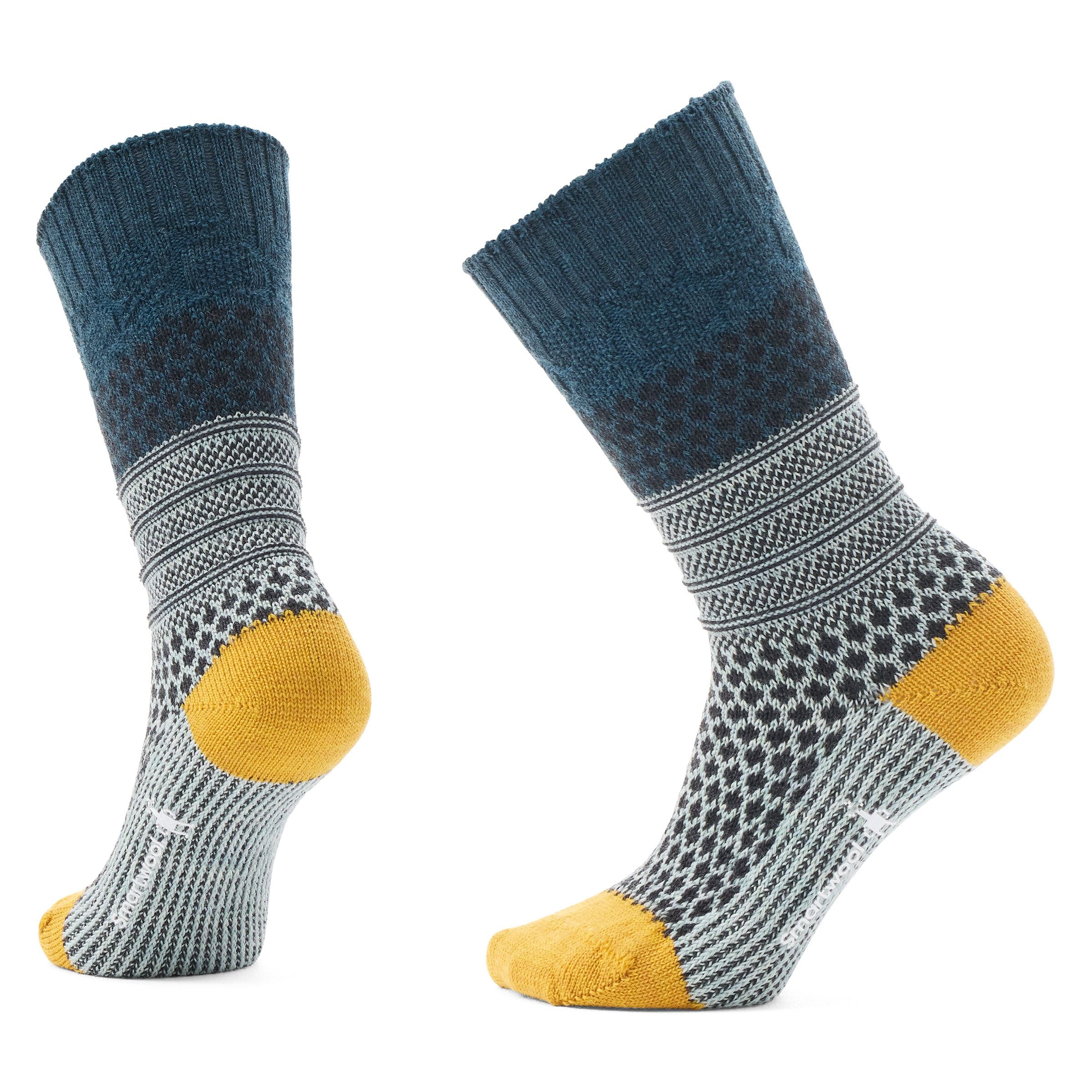 Everyday Popcorn Cable Crew Socks 1 - Frosty Green