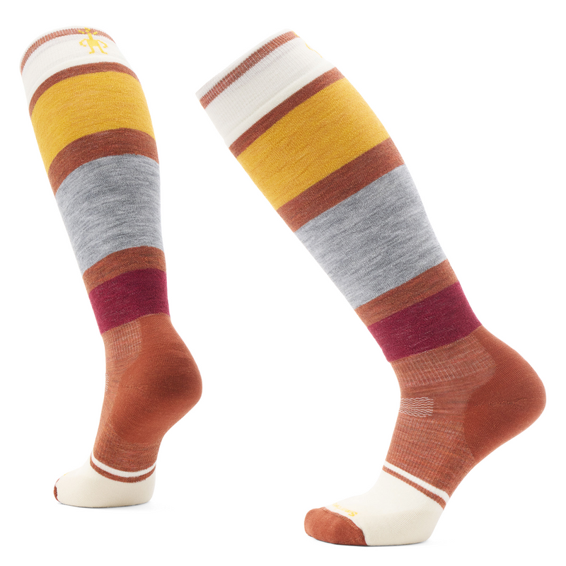 Womens Snowboard Targeted Cushion Extra Stretch Otc Socks - Picante