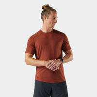 Mens Active Mesh Short Sleeve - Burnt Sienna Heather