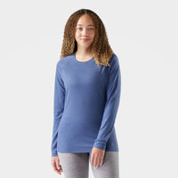 Womens Classic All Season Merino Base Layer Long Sleeve - Nightfall Blue