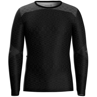 Smartwool Men's Intraknit Thermal Merino Base Layer Crew - Black-White