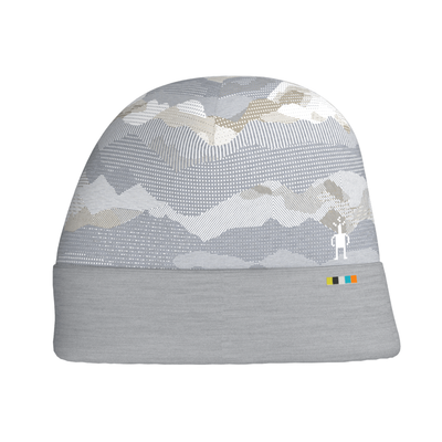 Smartwool Thermal Merino Reversible Cuffed Beanie - Light Gray Mountain Scape