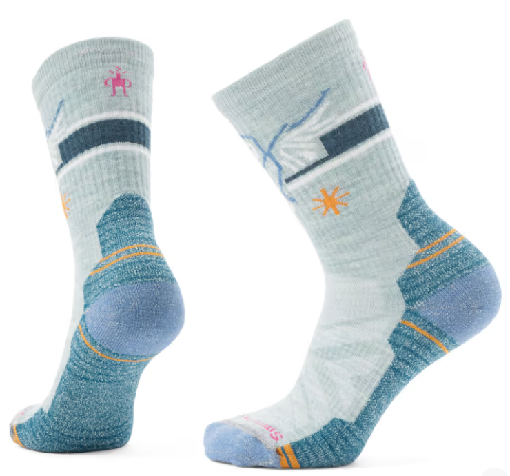 Womens Hike Light Cushion Hoo Who Crew Socks - Frosty Green