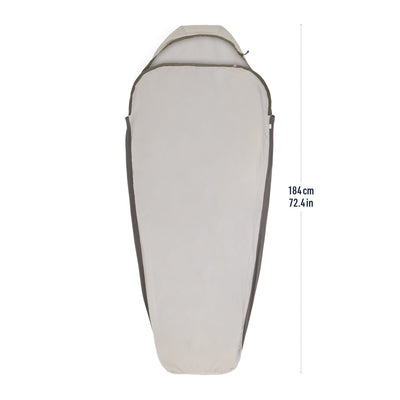 Silk Blend Sleeping Bag Liner - Moonstruck Grey