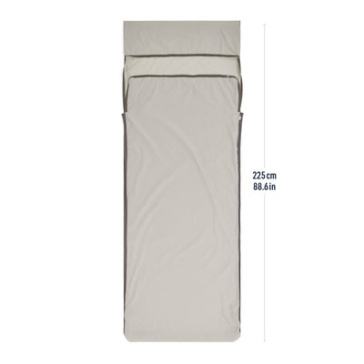 Silk Blend Sleeping Bag Liner - Moonstruck Grey