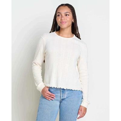 Toad&Co Women's Foothill Pointelle LS Crew II - Salt