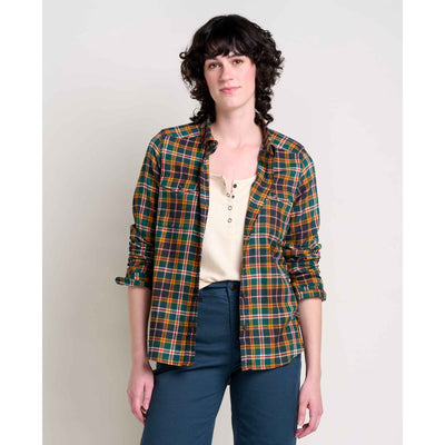 Toad&Co Women's Re-Form Flannel LS Shirt - Black Mid Scale