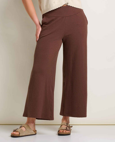 Toad&Co Women's Chaka Wide Leg Crop Pant - Chestnut Texture