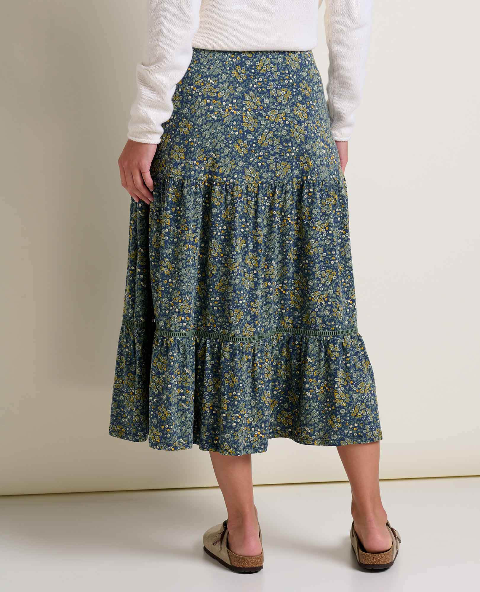 Women's Marigold Tiered Midi Skirt