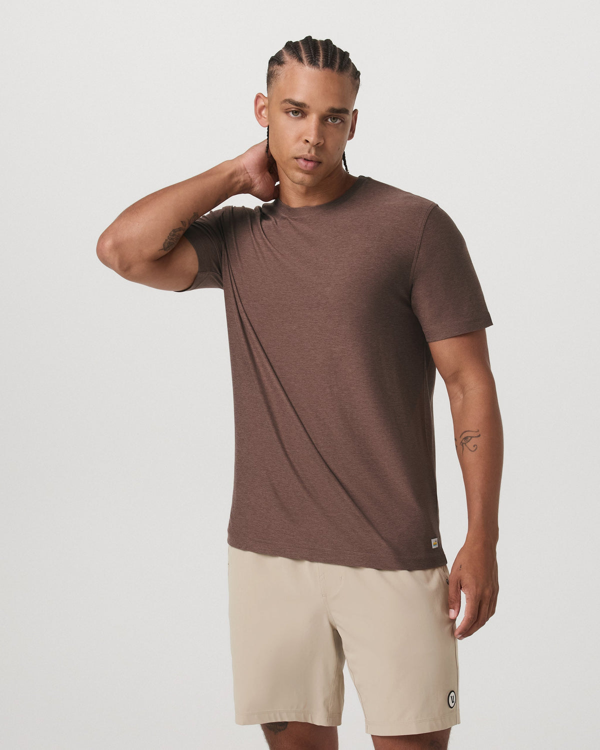 Vuori Strato Tech Tee - Sable Heather