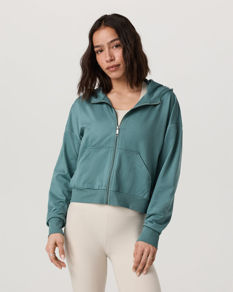Womens Halo Modern Full Zip Hoodie Vw2064 - Bluegrass Heather