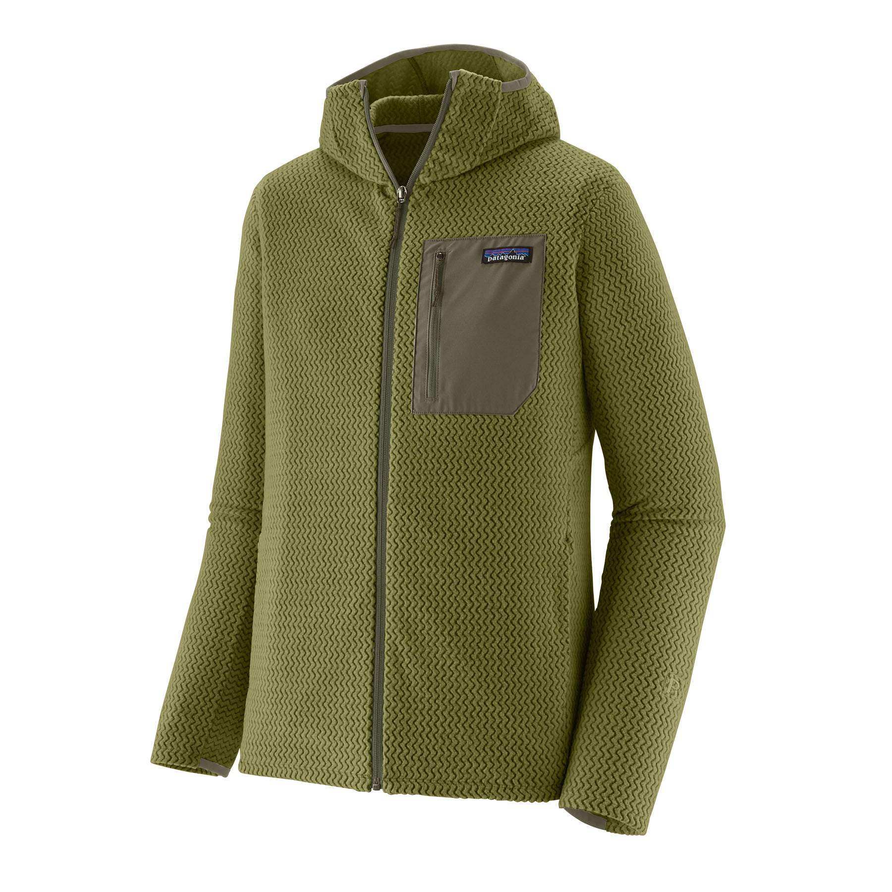 Mens R1 Air Full Zip Hoody - Caper Green