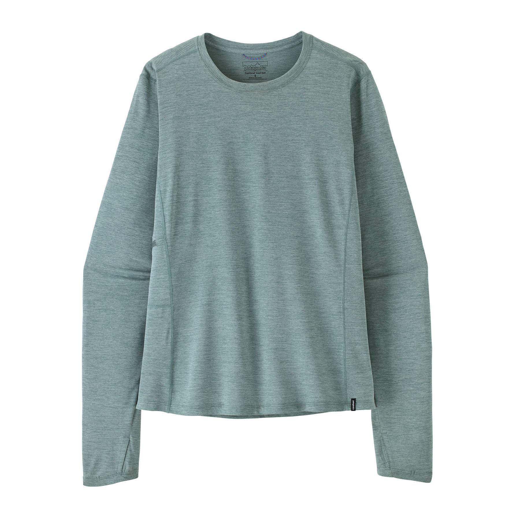 Womens Long Sleeved Cap Cool Sun Shirt - Nouveau Green - Blue Sage X-Dye