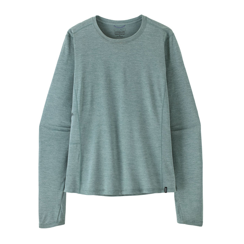 Womens Long Sleeved Cap Cool Sun Shirt - Nouveau Green - Blue Sage X-Dye