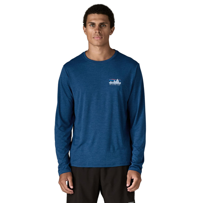 Mens Long Sleeved Cap Cool Daily Shirt - 73 Skyline Clement Blue - Light Clement Blue X-Dye