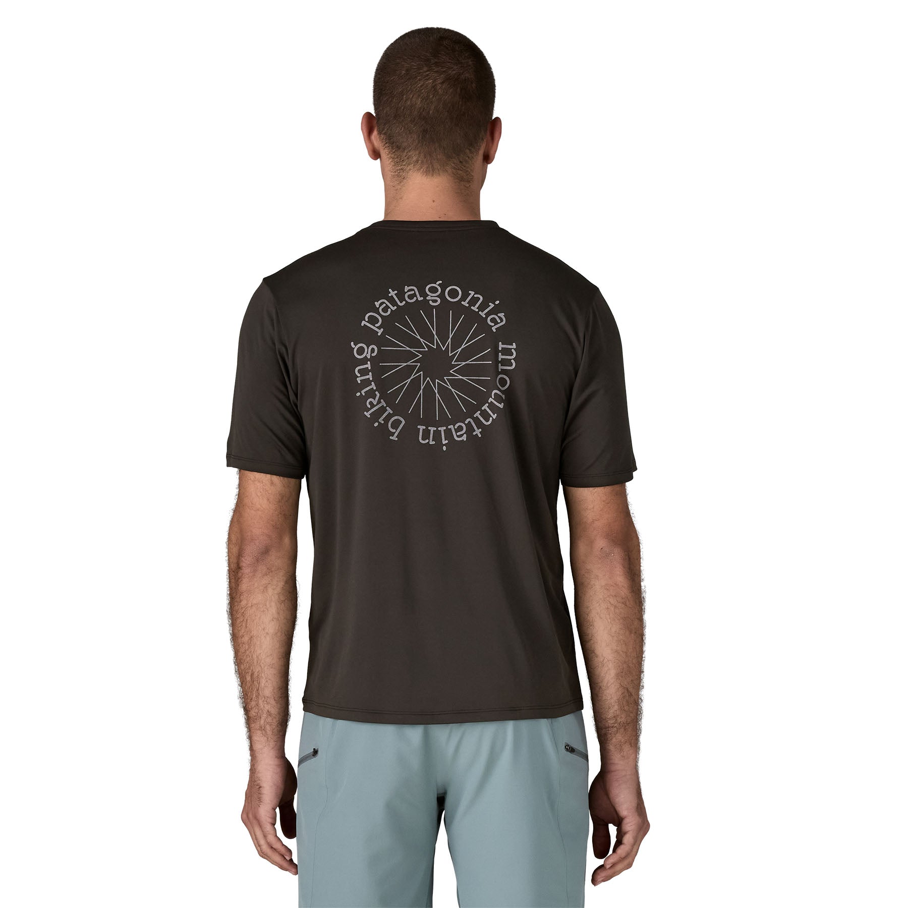 Mens Cap Cool Daily Shirt - Spoke Stencil Black