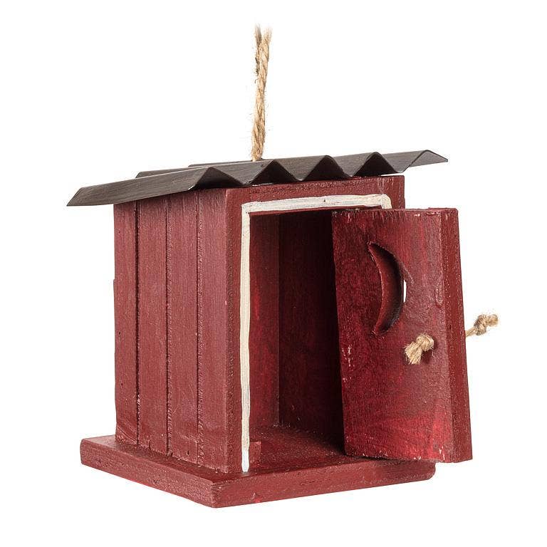 Red Outhouse Ornament-3.5"H