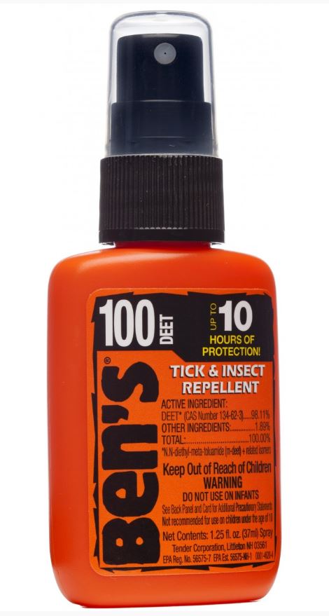 Bens 100 Tick Insect Repellent 1 25 Oz Pump Spray