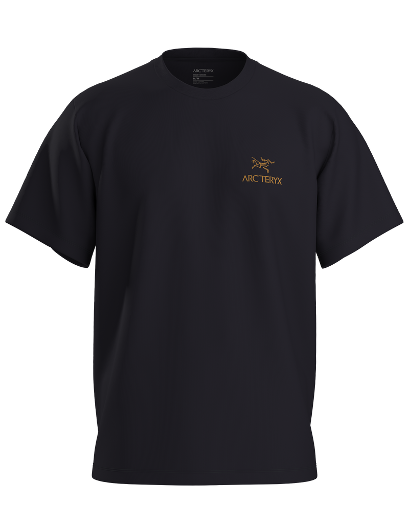 Arc'teryx Men's Kragg SL Cotton Bird Word Shirt SS in 24K Black