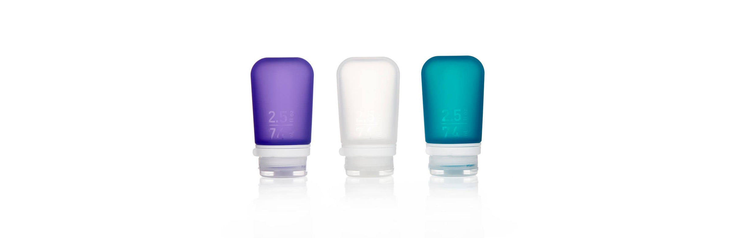 GoToob+ 3-Pack Refillable Silicone Travel Bottles: Ocean / Small