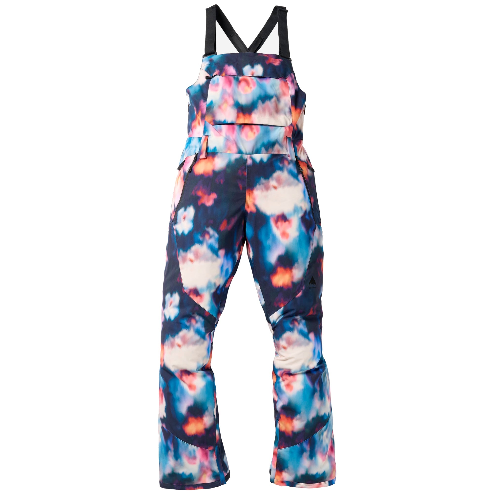 Womens Reserve 2L Stretch Slim Bib Pants - Floral Blur