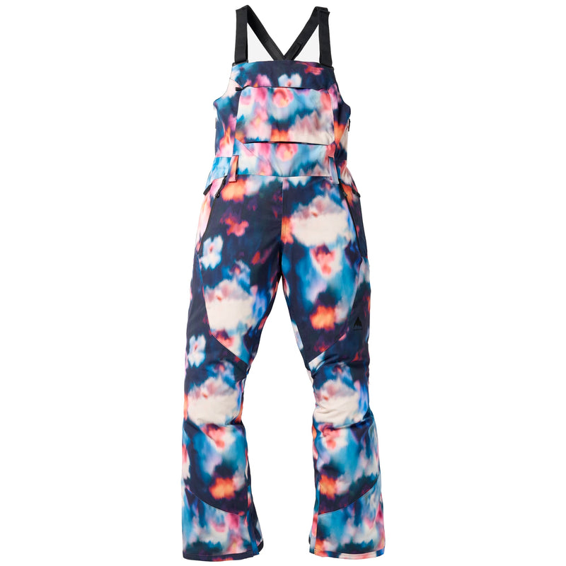 Womens Reserve 2L Stretch Slim Bib Pants - Floral Blur